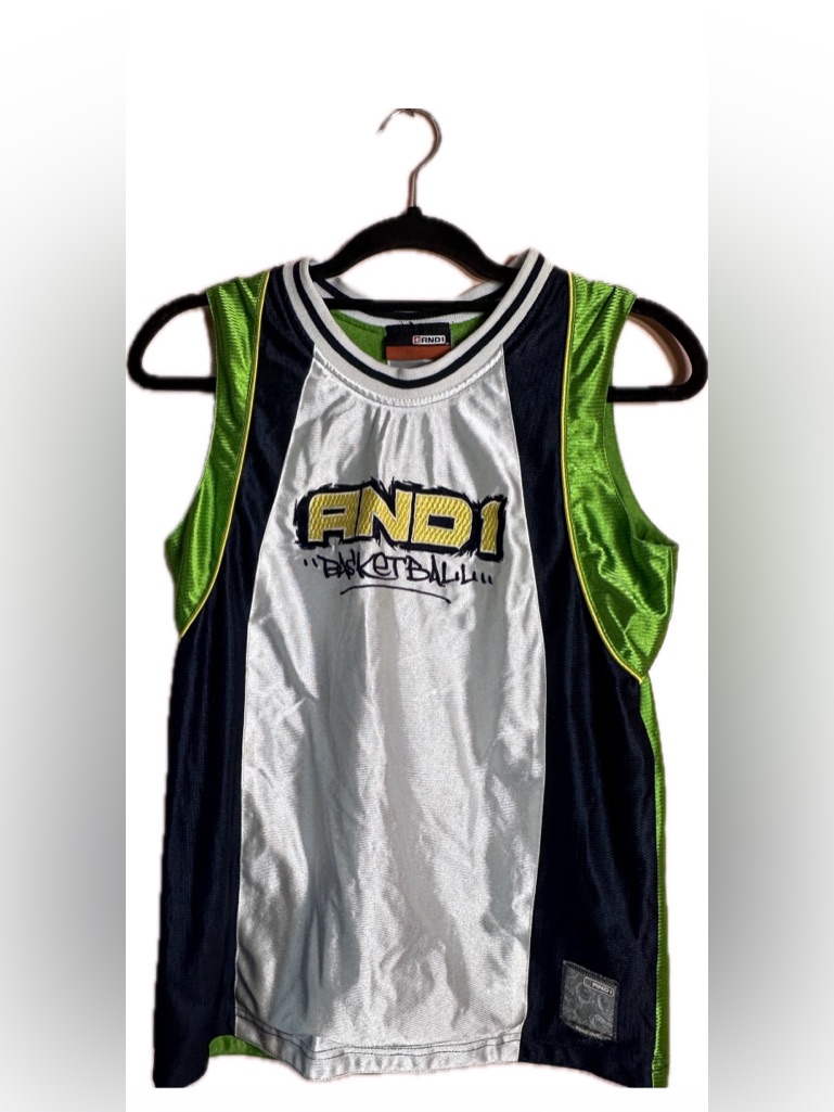 Vintage Y2k And1 Basketball Jersey With Yellow Logo 2000s Streetwear Women’s Xs